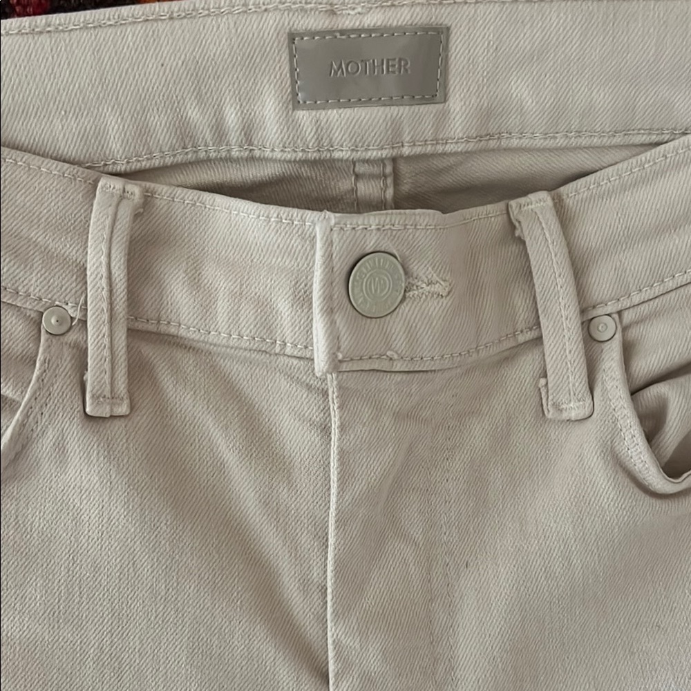 Mother Cream Jeans The Weekender fray size 26